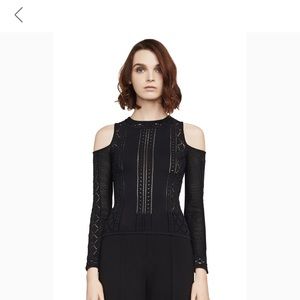 BCBG Alouette cold shoulder sweater
